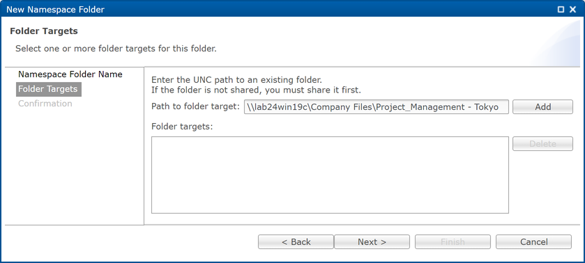 DFS-Create-Step 7-Folder Targets-2