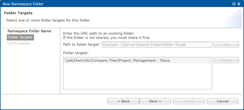 DFS-Create-Step 7-Folder Targets-3