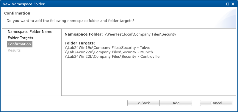 DFS-Adding Namespace Folder-9