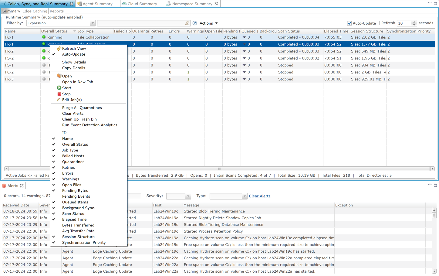 UI-Table Example-Context Menu
