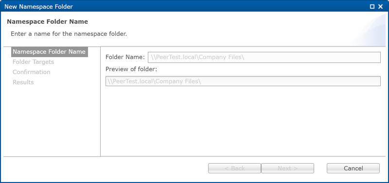 DFS-Adding Namespace Folder-4
