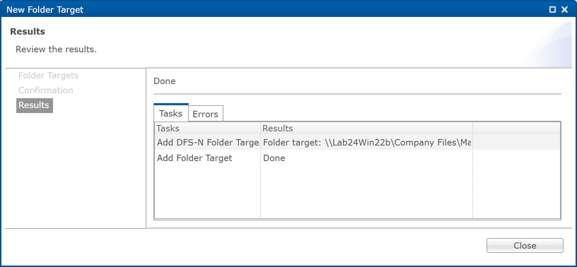 DFS-Adding Folder Target-7
