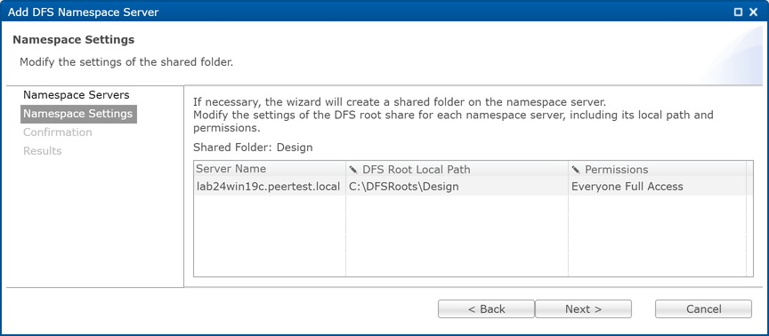 DFS-Adding Namespace Server-7