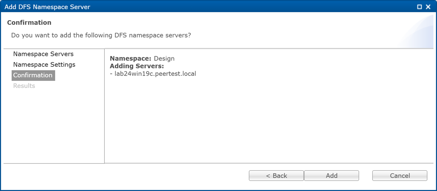 DFS-Adding Namespace Server-8