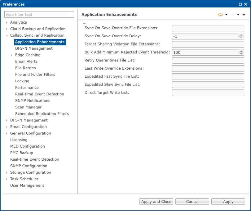 FC-Preferences-Application Enhancements