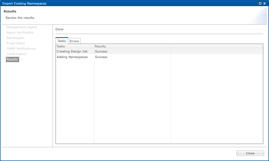 DFS-Import Existing Namespace-10