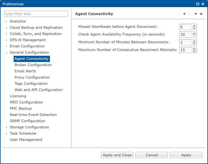 General-Preferences-Agent Connectivity