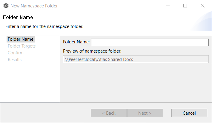 DFS-Adding Namespace Folder-4