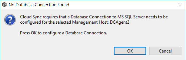 CS-Creating-Step 3-Management Agent-No Database Connection found