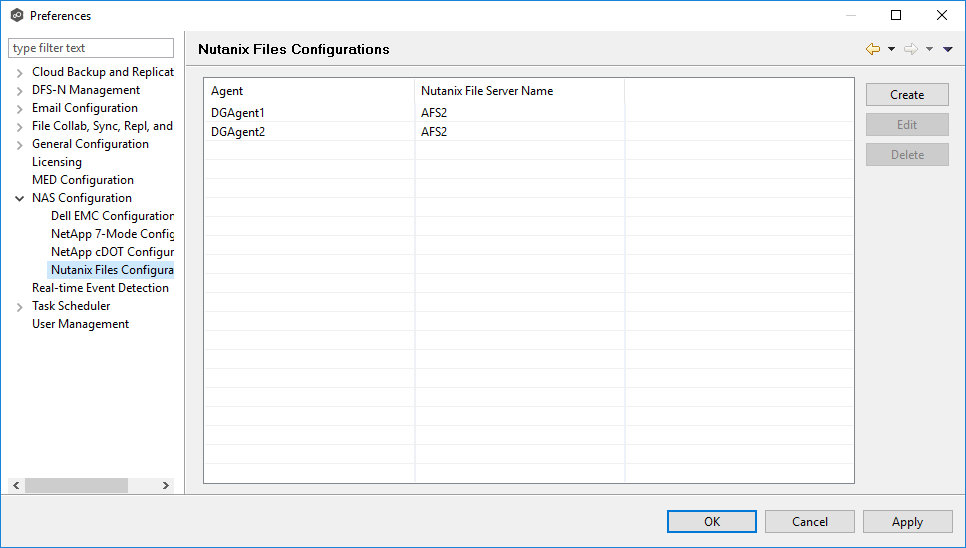 Nutanix Files Configurations