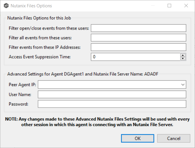 Nutanix Files Advanced Options