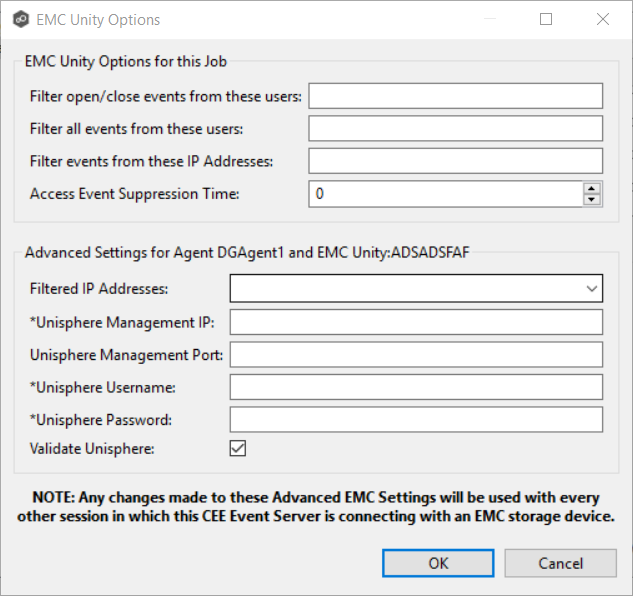 Dell EMC Storage Information-Unity Advanced Options