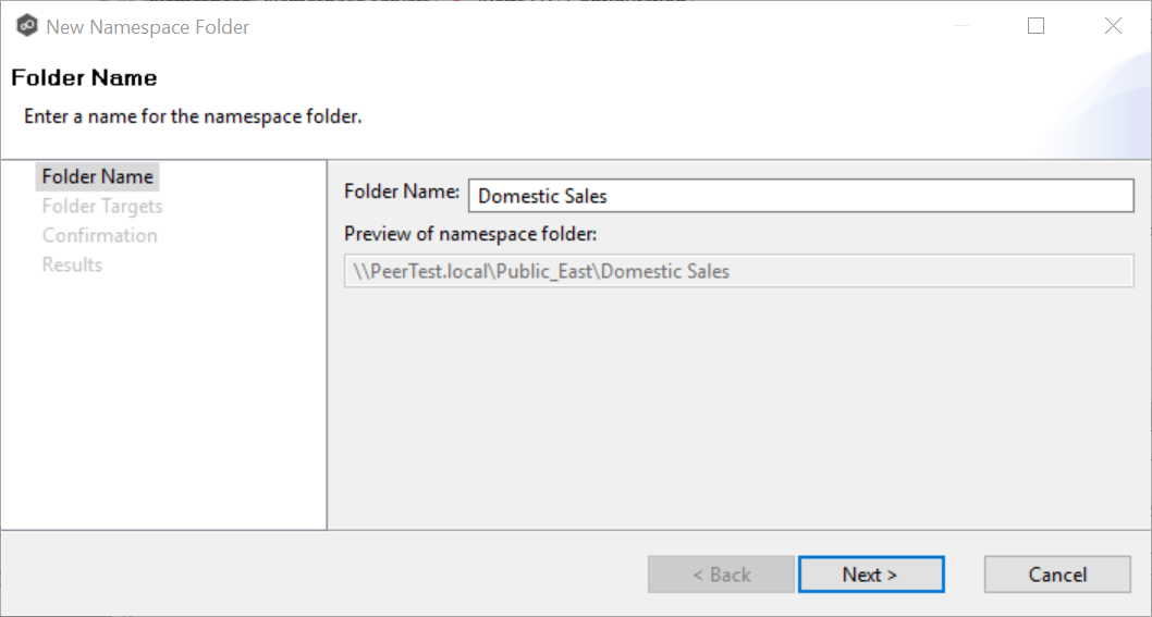 DFS-Adding Namespace Folder-5