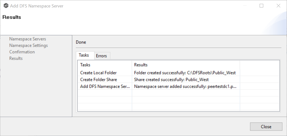 DFS-Adding Namespace Server-8