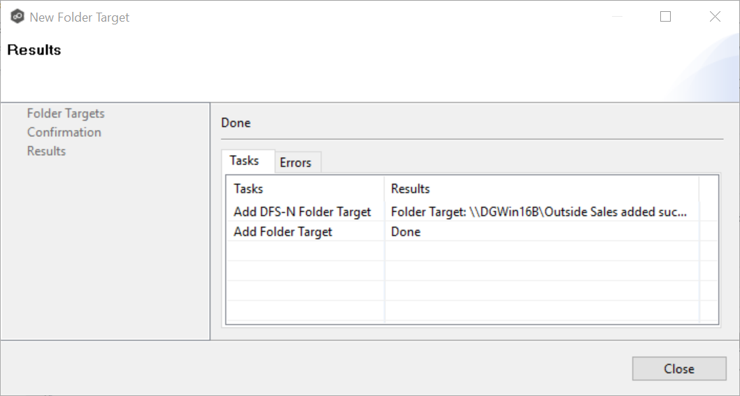 DFS-Adding Namespace Folder-Target-7