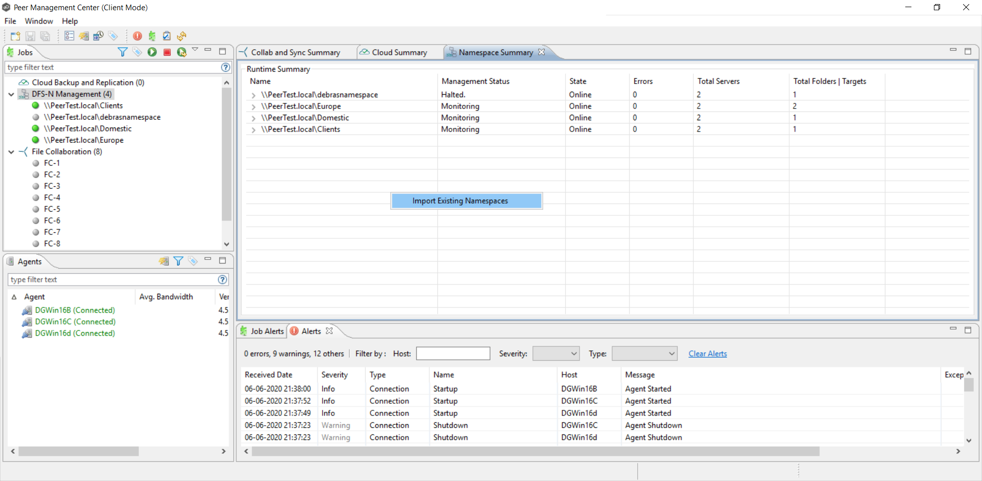 DFS-Import Existing Namespace-1