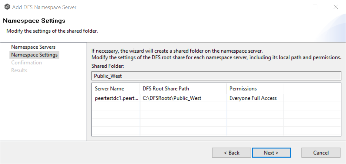 DFS-Adding Namespace Server-6