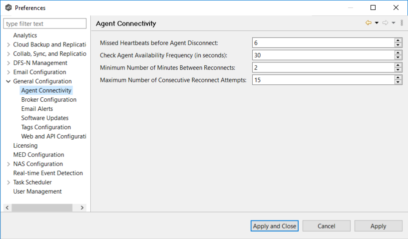 General-Preferences-Agent Connectivity