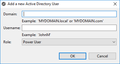 User Management-Preferences-Managing Active Directory Users-Add User