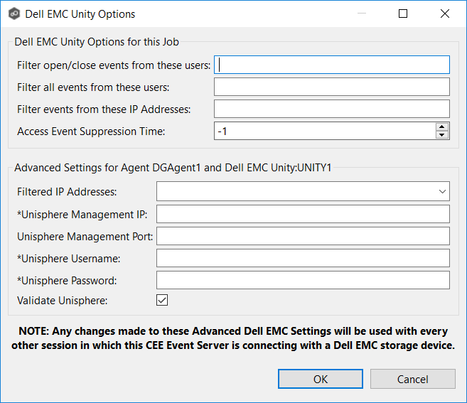 Dell EMC Storage Information-Unity-Advanced Options