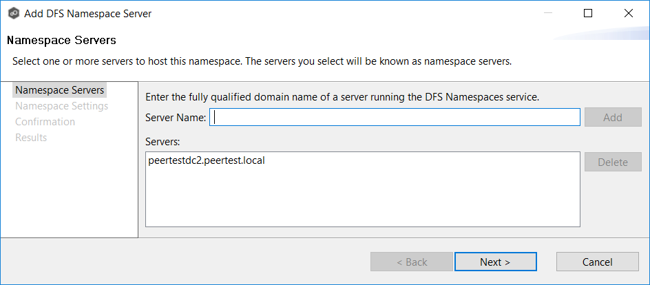 DFS-Adding Namespace Server-6