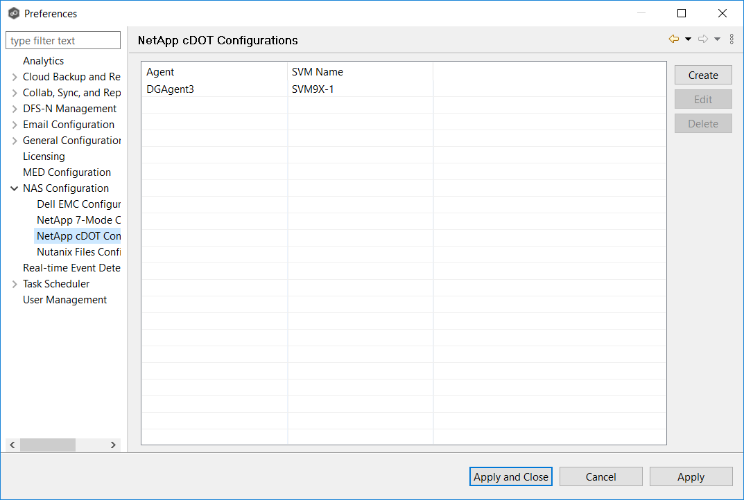 NetApp Configurations-cDOT