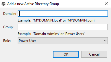 User Management-Preferences-Managing Active Directory Users-Add Group