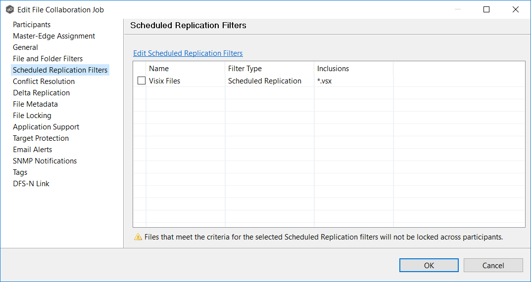 FC-Edit Job-Scheduled Replication Filters