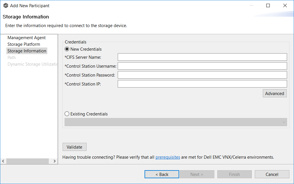FS-Create-Step 2-Storage Info-Dell EMC VNX