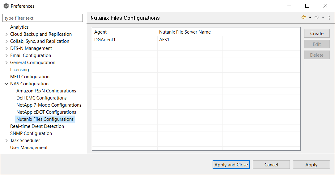 Nutanix Files Configurations