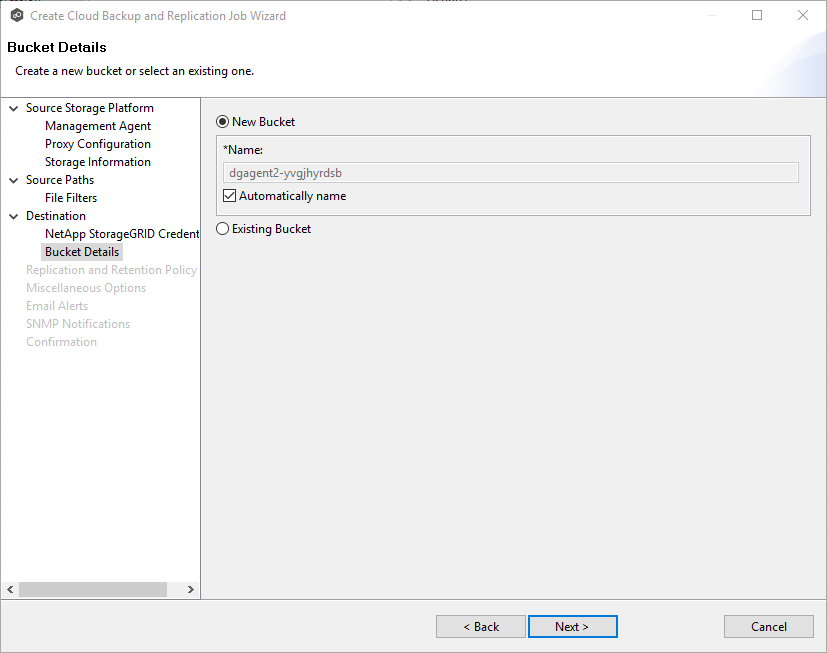 Peer Global File Service Help > Cloud Backup and Replication Jobs