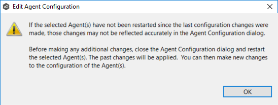 PA-Edit Agent Configuration-Message dialog