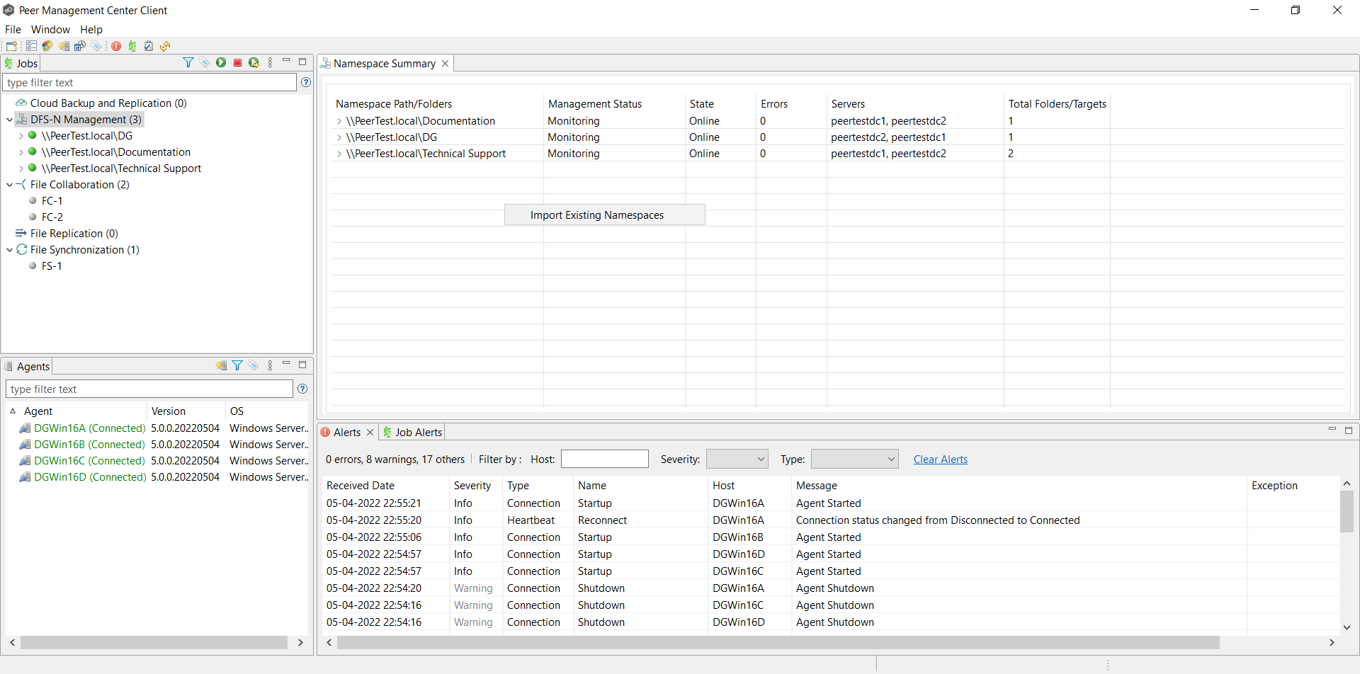 DFS-Import Existing Namespace-1