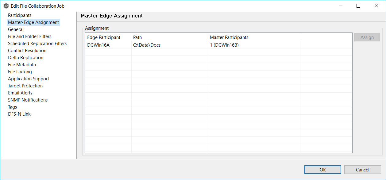 FC-Edit Job-Master-Edge Assignment