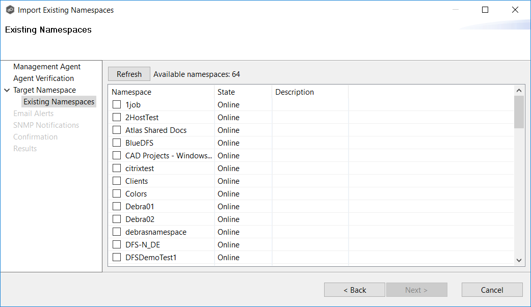 DFS-Import Existing Namespace-6