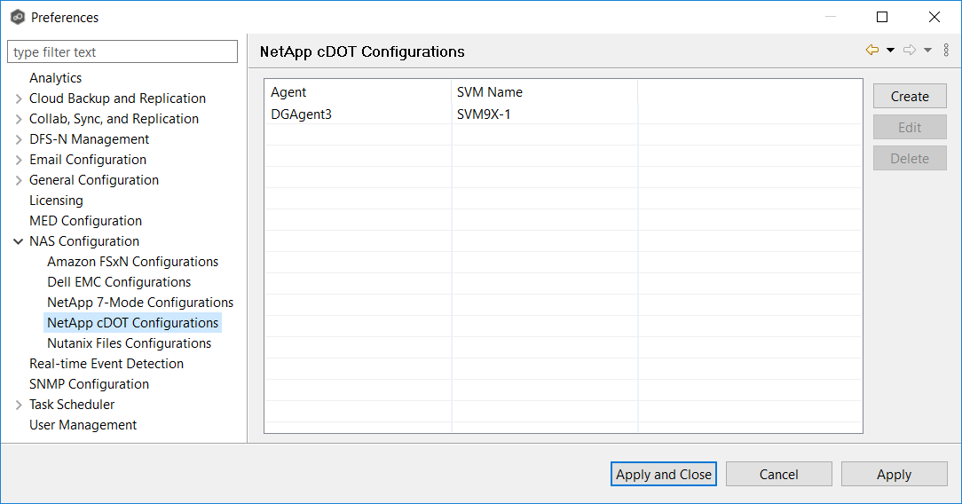 NetApp Configurations-cDOT