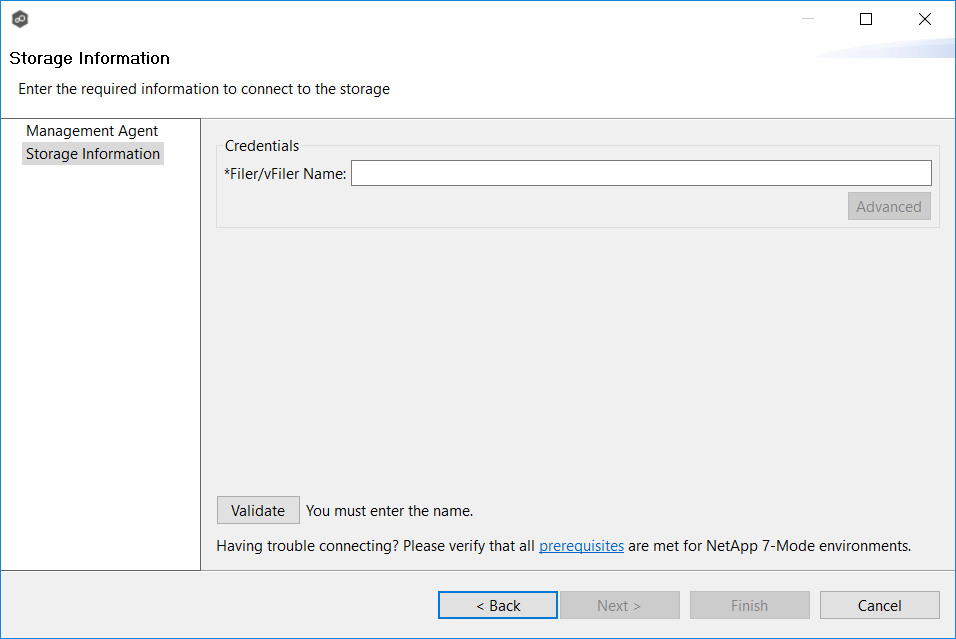 NetApp Storage Information-7-Mode-Credentials