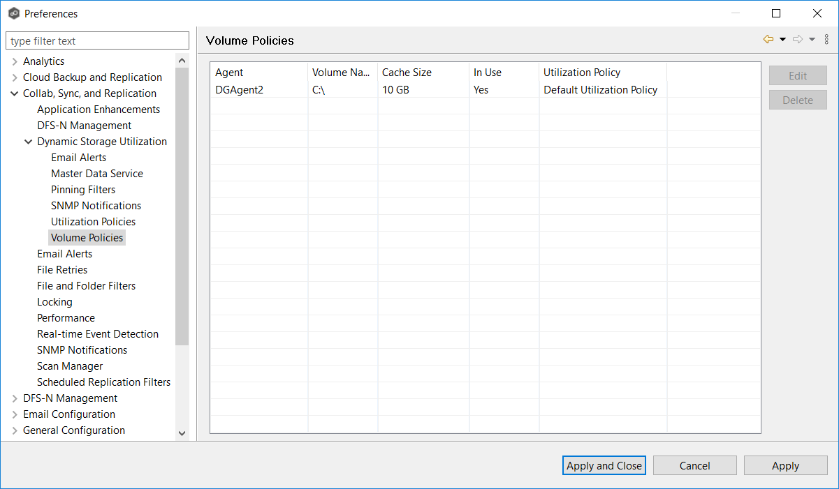 DSU-Preferences-Volume Policies-1