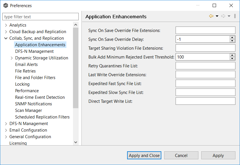 FC-Preferences-Application Enhancements