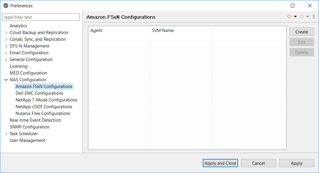 Amazon FSxN Configurations