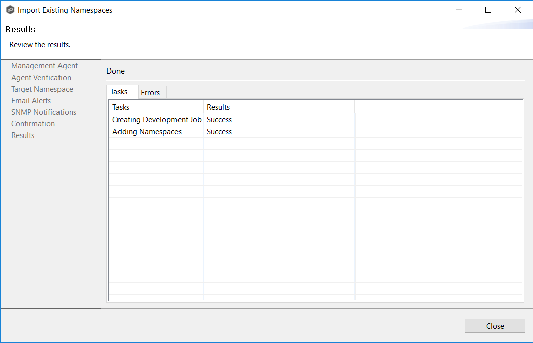 DFS-Import Existing Namespace-10