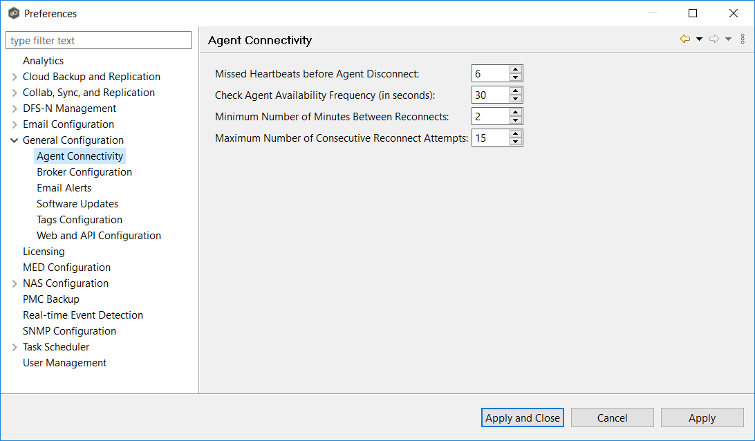 General-Preferences-Agent Connectivity