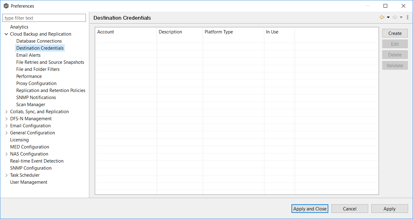 CB-Preferences-Destination Credentials-1