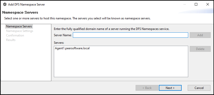 DFS-Adding Namespace Server-6