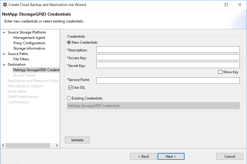 Peer Global File Service Help > Cloud Backup and Replication Jobs ...