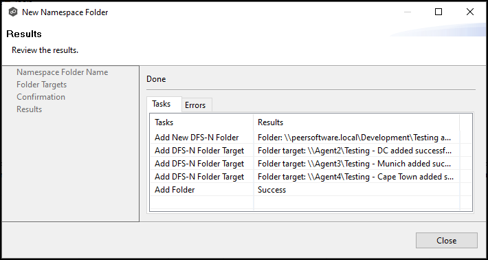 DFS-Adding Namespace Folder-10