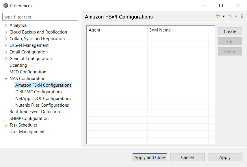 Amazon FSxN Configurations