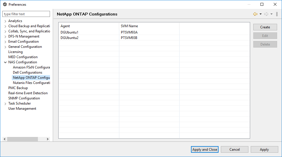 NetApp Configurations-ONTAP