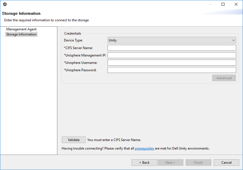 Dell Storage Information-Unity-Configuration