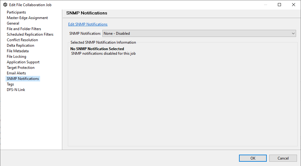 FC-Edit Job-SNMP Notifications